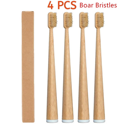 100% Natural Boar Bristle Bamboo Toothbrush